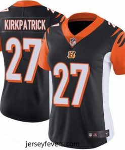 Nike Bengals #27 Dre Kirkpatrick Black Team Color Womens Stitched NFL Vapor Untouchable Limited Jersey
