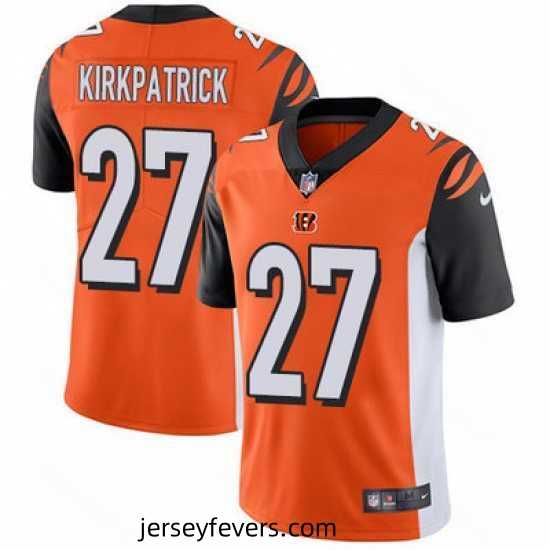Nike Bengals #27 Dre Kirkpatrick Orange Alternate Mens Stitched NFL Vapor Untouchable Limited Jersey