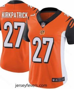 Nike Bengals #27 Dre Kirkpatrick Orange Alternate Womens Stitched NFL Vapor Untouchable Limited Jersey