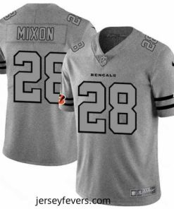 Nike Bengals 28 Joe Mixon 2019 Gray Gridiron Gray Vapor Untouchable Limited Jersey
