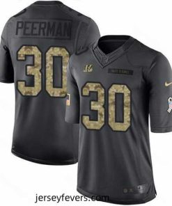 Nike Bengals #30 Cedric Peerman Black Mens Stitched NFL Limited 2016 Salute to Service Jersey