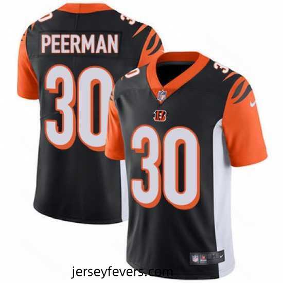 Nike Bengals #30 Cedric Peerman Black Team Color Mens Stitched NFL Vapor Untouchable Limited Jersey
