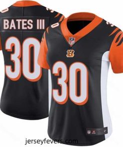 Nike Bengals #30 Jessie Bates III Black Team Color Womens Stitched NFL Vapor Untouchable Limited Jersey