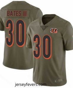 Nike Bengals 30 Jessie Bates III Olive Salute To Service Limited Jersey