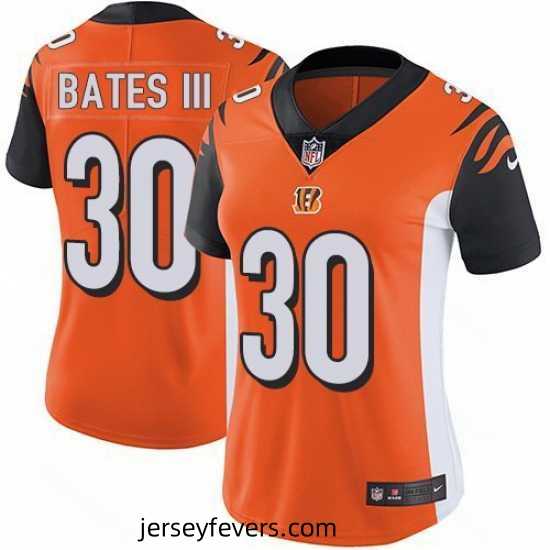 Nike Bengals 30 Jessie Bates III Orange Vapor Untouchable Limited Jersey