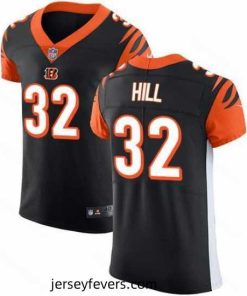 Nike Bengals #32 Jeremy Hill Black Team Color Mens Stitched NFL Vapor Untouchable Elite Jersey