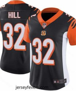 Nike Bengals #32 Jeremy Hill Black Team Color Womens Stitched NFL Vapor Untouchable Limited Jersey