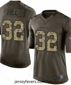 Nike Bengals #32 Jeremy Hill Green Stitched NFL Limited Salute to Service Jersey