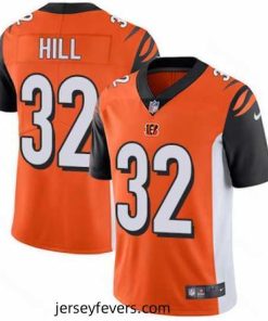 Nike Bengals #32 Jeremy Hill Orange Alternate Mens Stitched NFL Vapor Untouchable Limited Jersey