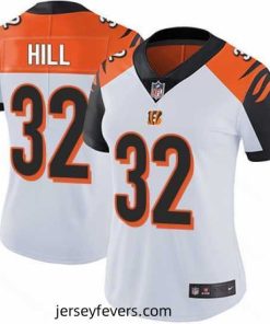 Nike Bengals #32 Jeremy Hill White Womens Stitched NFL Vapor Untouchable Limited Jersey