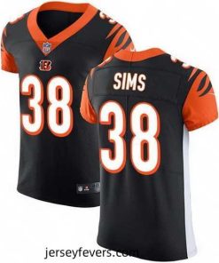 Nike Bengals 38 LeShaun Sims Black Team Color Stitched NFL Vapor Untouchable Elite Jersey