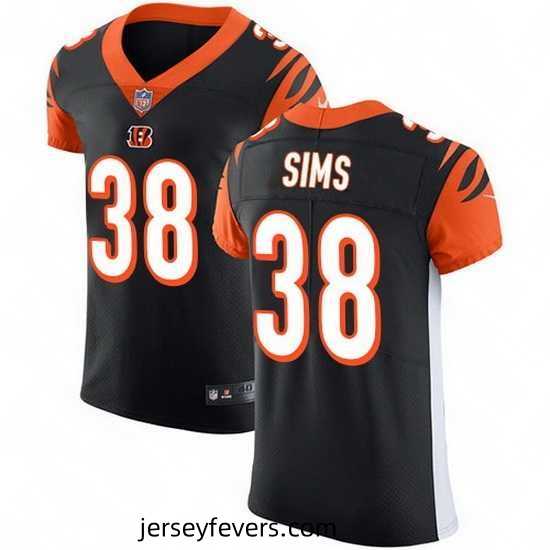 Nike Bengals 38 LeShaun Sims Black Team Color Stitched NFL Vapor Untouchable Elite Jersey