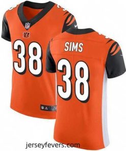 Nike Bengals 38 LeShaun Sims Orange Alternate Stitched NFL New Elite Jersey