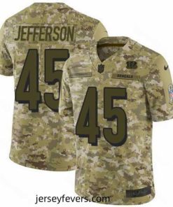 Nike Bengals #45 Malik Jefferson Camo Mens Stitched NFL Limited 2018 Salute To Service Jersey