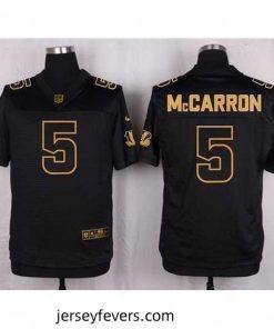 Nike Bengals #5 AJ McCarron Black Mens Stitched NFL Elite Pro Line Gold Collection Jersey