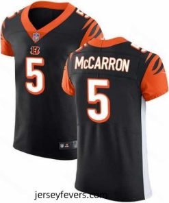 Nike Bengals #5 AJ McCarron Black Team Color Mens Stitched NFL Vapor Untouchable Elite Jersey