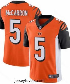 Nike Bengals #5 AJ McCarron Orange Alternate Mens Stitched NFL Vapor Untouchable Limited Jersey