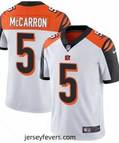 Nike Bengals #5 AJ McCarron White Mens Stitched NFL Vapor Untouchable Limited Jersey