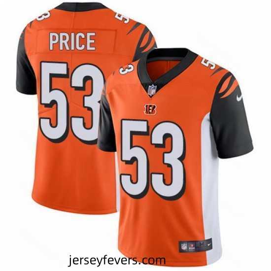 Nike Bengals #53 Billy Price Orange Alternate Stitched NFL Vapor Untouchable Limited Jersey