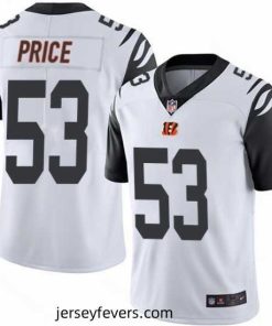 Nike Bengals #53 Billy Price White Mens Stitched NFL Limited Rush Jersey