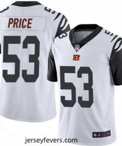 Nike Bengals #53 Billy Price White Stitched NFL Limited Rush Jersey