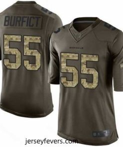 Nike Bengals #55 Vontaze Burfict Green Stitched NFL Limited Salute to Service Jersey