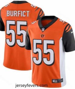 Nike Bengals #55 Vontaze Burfict Orange Alternate Mens Stitched NFL Vapor Untouchable Limited Jersey