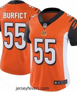 Nike Bengals #55 Vontaze Burfict Orange Alternate Womens Stitched NFL Vapor Untouchable Limited Jersey