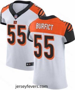 Nike Bengals #55 Vontaze Burfict White Mens Stitched NFL Vapor Untouchable Elite Jersey