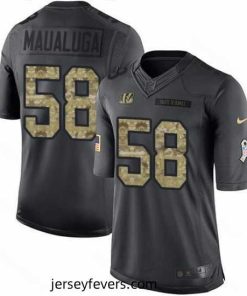 Nike Bengals #58 Rey Maualuga Black Mens Stitched NFL Limited 2016 Salute to Service Jersey