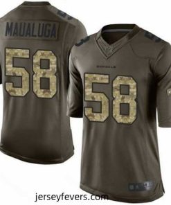 Nike Bengals #58 Rey Maualuga Green Stitched NFL Limited Salute to Service Jersey