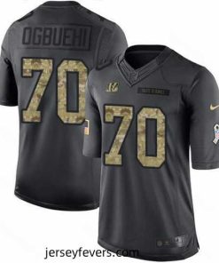 Nike Bengals #70 Cedric Ogbuehi Black Mens Stitched NFL Limited 2016 Salute to Service Jersey