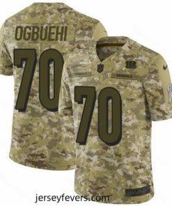 Nike Bengals #70 Cedric Ogbuehi Camo Mens Stitched NFL Limited 2018 Salute To Service Jersey