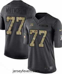 Nike Bengals #77 Andrew Whitworth Black Mens Stitched NFL Limited 2016 Salute to Service Jersey
