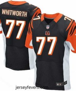 Nike Bengals #77 Andrew Whitworth Black Team Color Mens Stitched NFL Elite Jersey