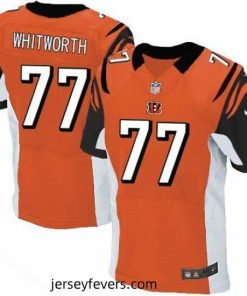 Nike Bengals #77 Andrew Whitworth Orange Alternate Mens Stitched NFL Elite Jersey