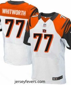Nike Bengals #77 Andrew Whitworth White Mens Stitched NFL Elite Jersey