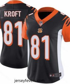 Nike Bengals #81 Tyler Kroft Black Team Color Womens Stitched NFL Vapor Untouchable Limited Jersey