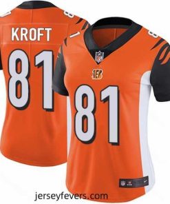 Nike Bengals #81 Tyler Kroft Orange Alternate Womens Stitched NFL Vapor Untouchable Limited Jersey