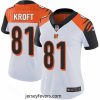 Nike Bengals #81 Tyler Kroft White Womens Stitched NFL Vapor Untouchable Limited Jersey