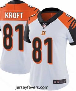 Nike Bengals #81 Tyler Kroft White Womens Stitched NFL Vapor Untouchable Limited Jersey