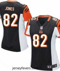 Nike Bengals #82 Marvin Jones Black Team Color Womens Stitched NFL Elite Jersey