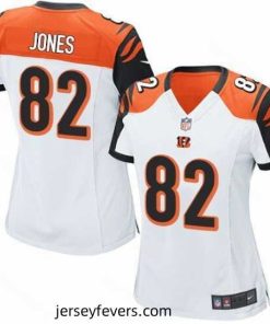 Nike Bengals #82 Marvin Jones White Womens Stitched NFL Elite Jersey
