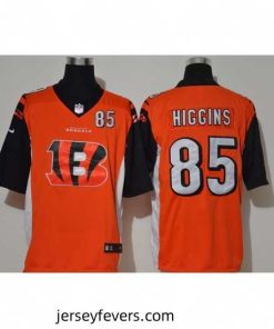 Nike Bengals 85 Tee Higgins Orange Team Big Logo Number Vapor Untouchable Limited Jersey