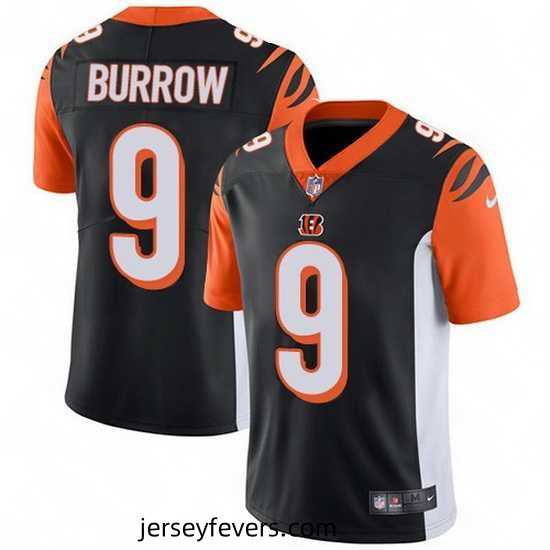 Nike Bengals 9 Joe Burrow Black Team Color Stitched NFL Vapor Untouchable Limited Jersey