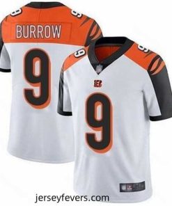 Nike Bengals 9 Joe Burrow White Black 2020 NFL Draft First Round Pick Vapor Untouchable Limited Jersey