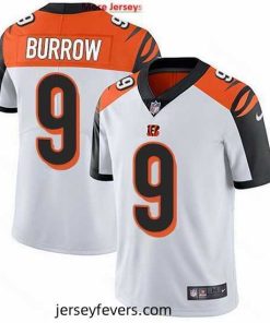 Nike Bengals 9 Joe Burrow White Stitched NFL Vapor Untouchable Limited Jersey
