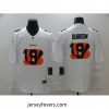 Nike Bengals 9 Joe Burrow White Shadow Logo Limited Jersey