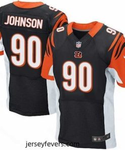 Nike Bengals #90 Michael Johnson Black Team Color Mens Stitched NFL Elite Jersey