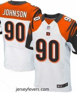Nike Bengals #90 Michael Johnson White Mens Stitched NFL Elite Jersey